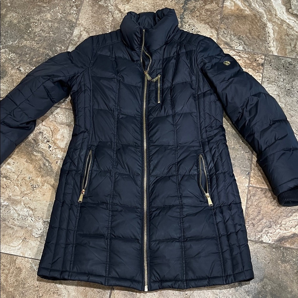 Winter Michael Kors black Quilted Puffer Jacket women’s size M medium no hood